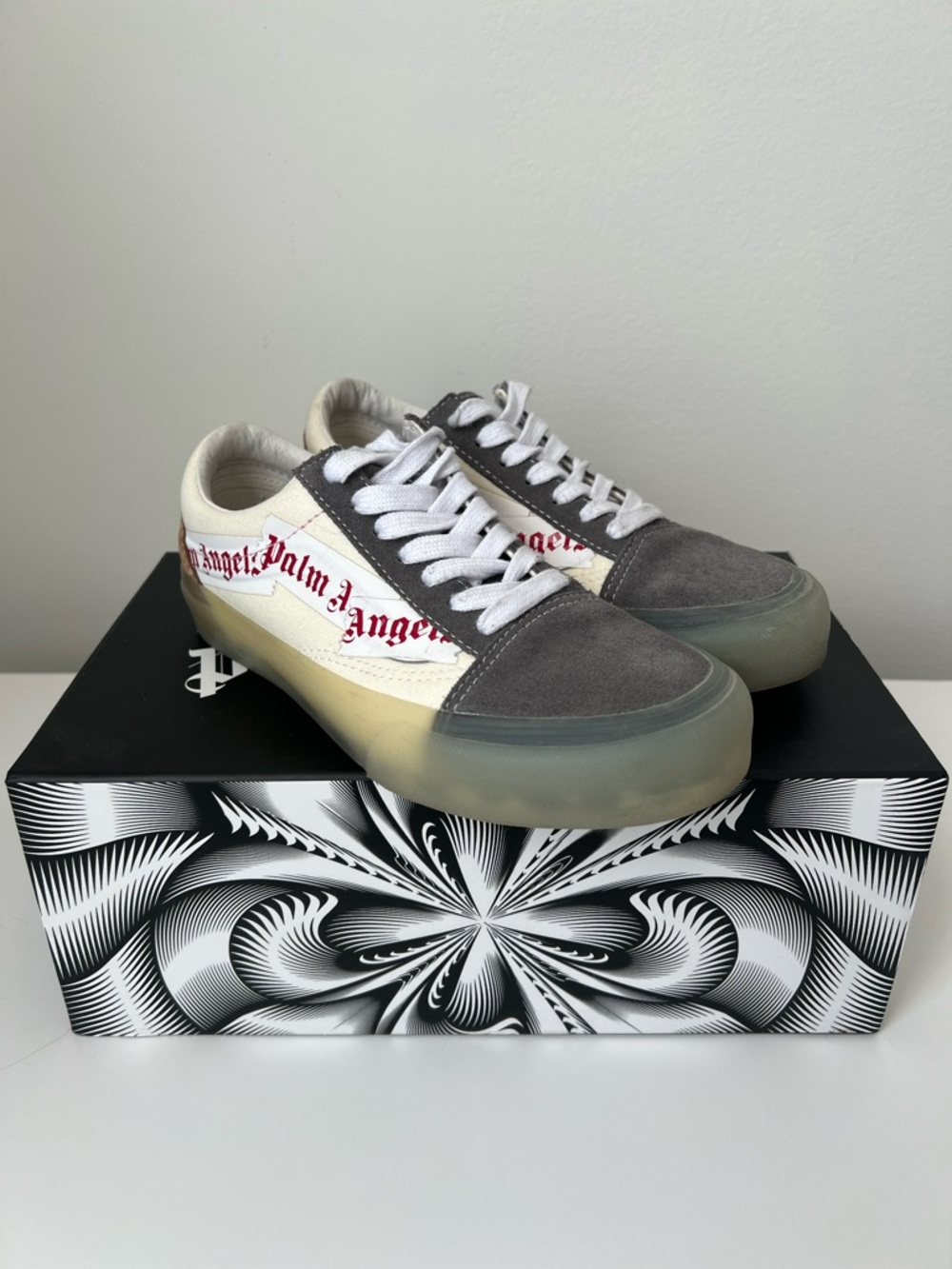 Palm Angels Off-White Vault By Vans Edition Old Skool LX Sneakers, size 7